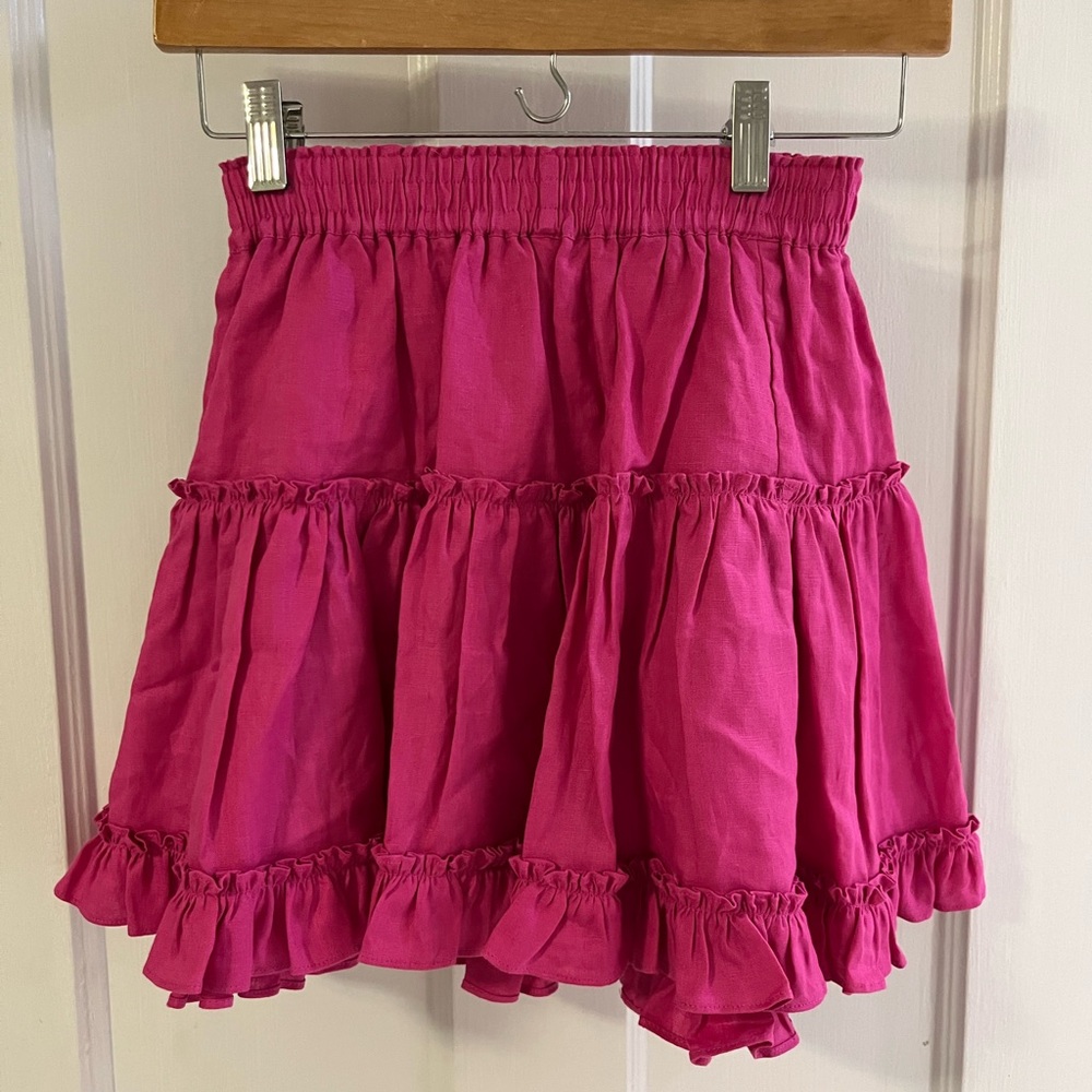 Hill House “The Paz Skirt”. Size XS. Color Bougainvillea. Linen and Lined